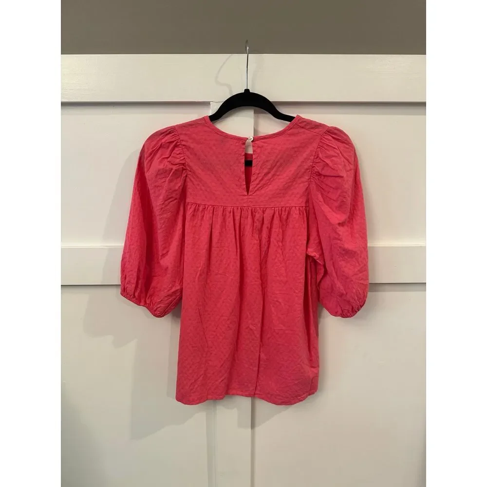Michelle McDowell pink blouse size medium EUC - Picture 3 of 3